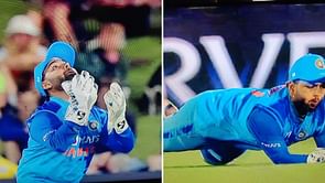 [WATCH] Rishabh Pant takes a brilliant catch to dismiss Jimmy Neesham in the 3rd T20I against New Zealand