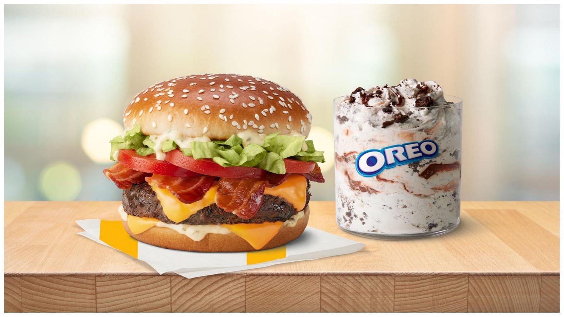 Limited edition Smoky BLT Quarter Pounder with Cheese and OREO Fudge McFlurry (Photo by McDonald