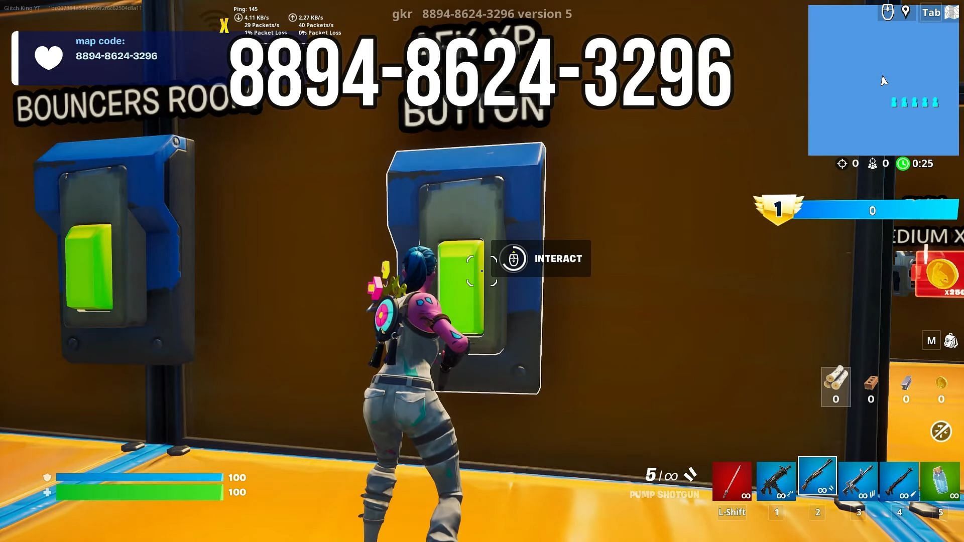 Use this amazing XP card to increase your Fortnite account levels (Image via GKK/YouTube screenshot).