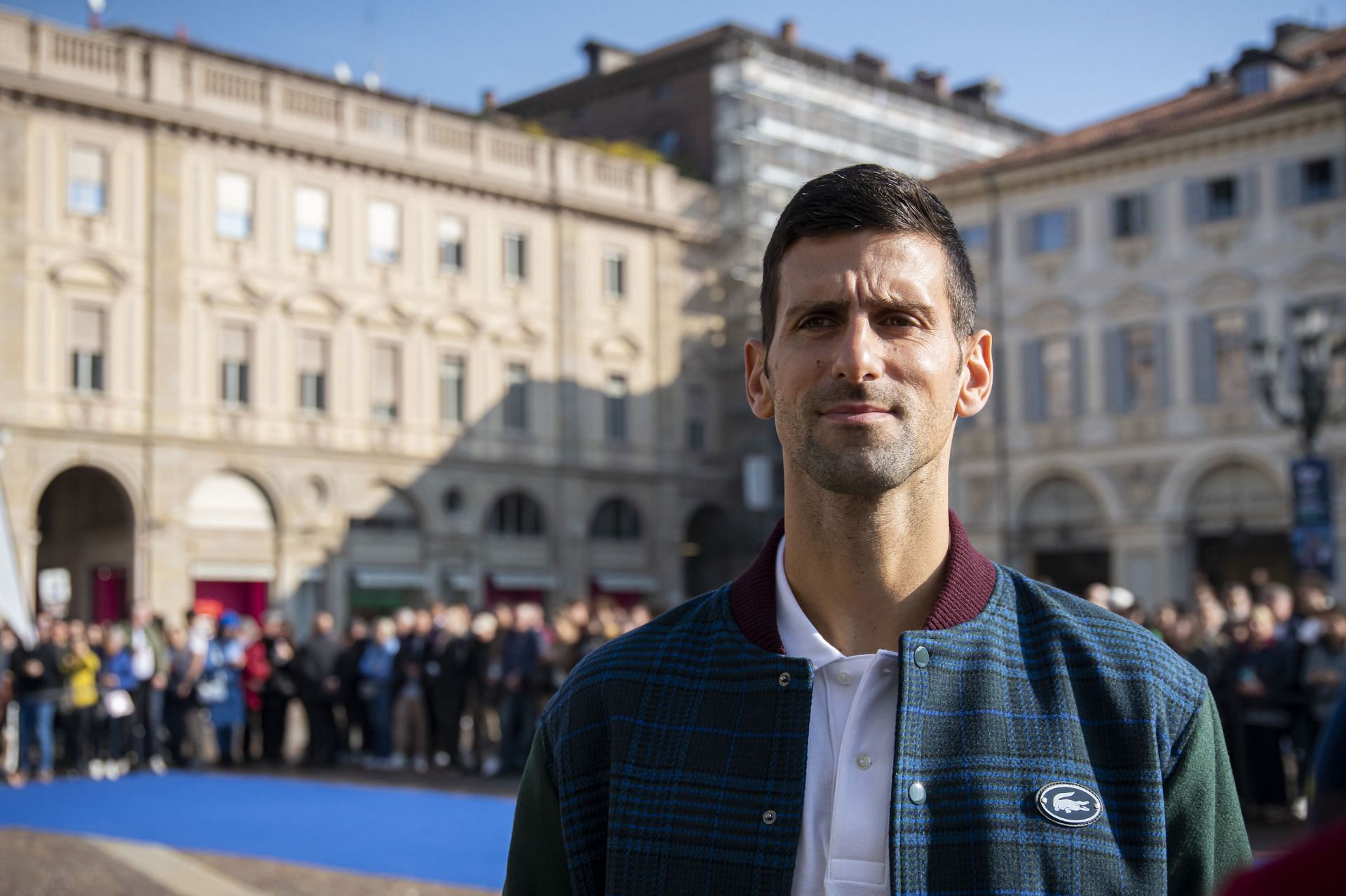 Novak Djokovic pictured in Turing ahead of the 2022 ATP Finals.