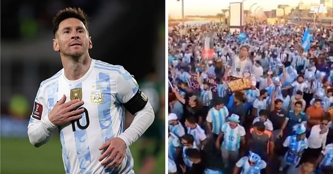 FIFA World Cup 2022: Indian fans with drums outnumber and drown out Argentina fans for Lionel Messi's arrival at Qatar [WATCH]