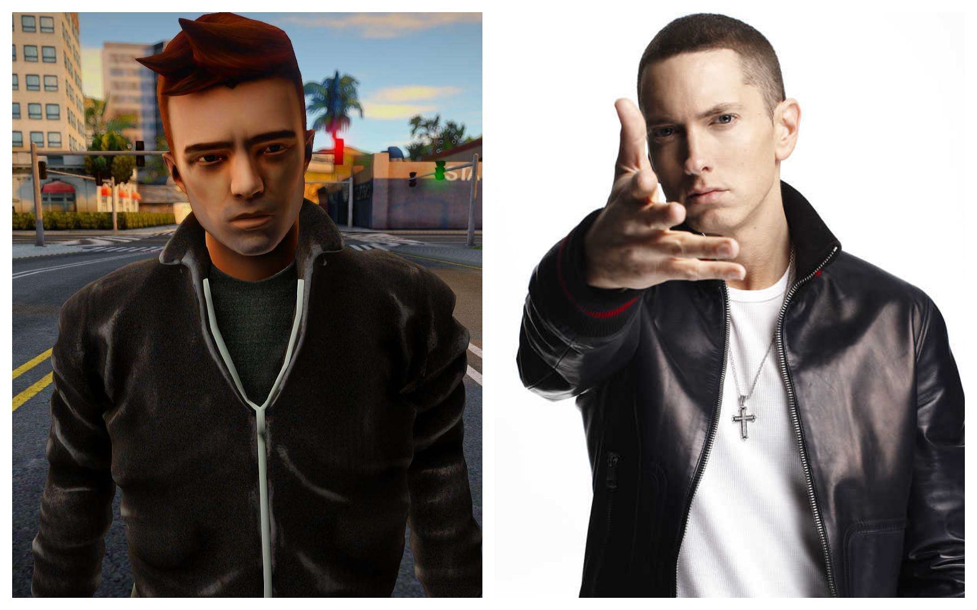 Eminem was supposed to star in a GTA movie (Images via Rockstar Games/NPR)