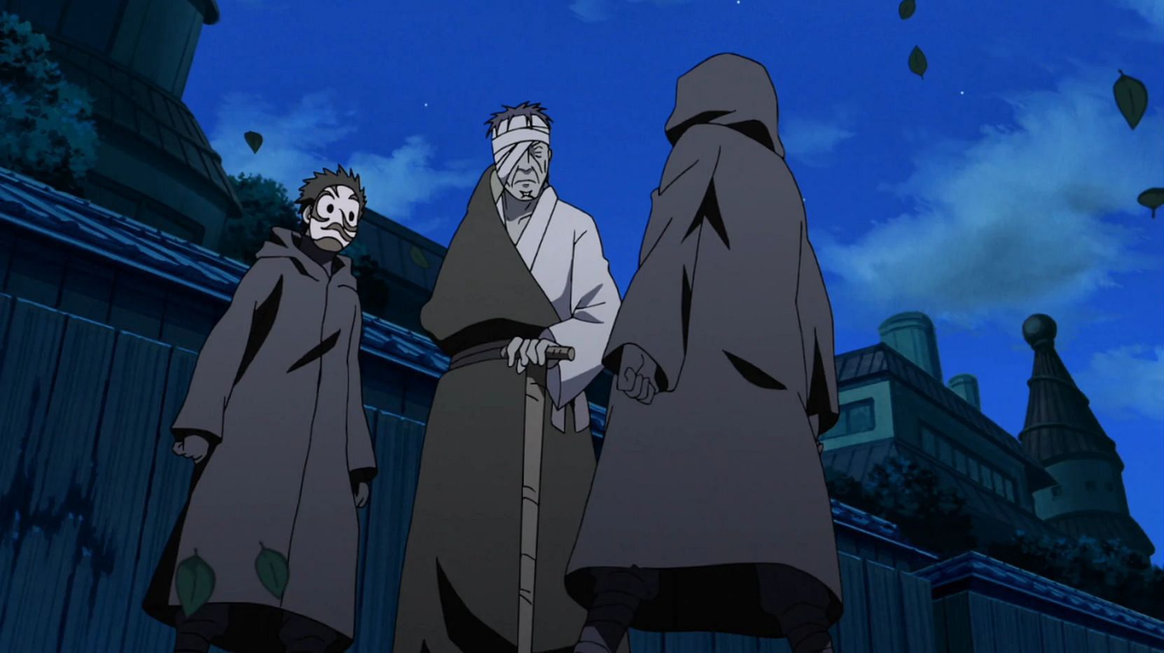 Itachi meeting with Danzo after the massacre (Image via Naruto) 