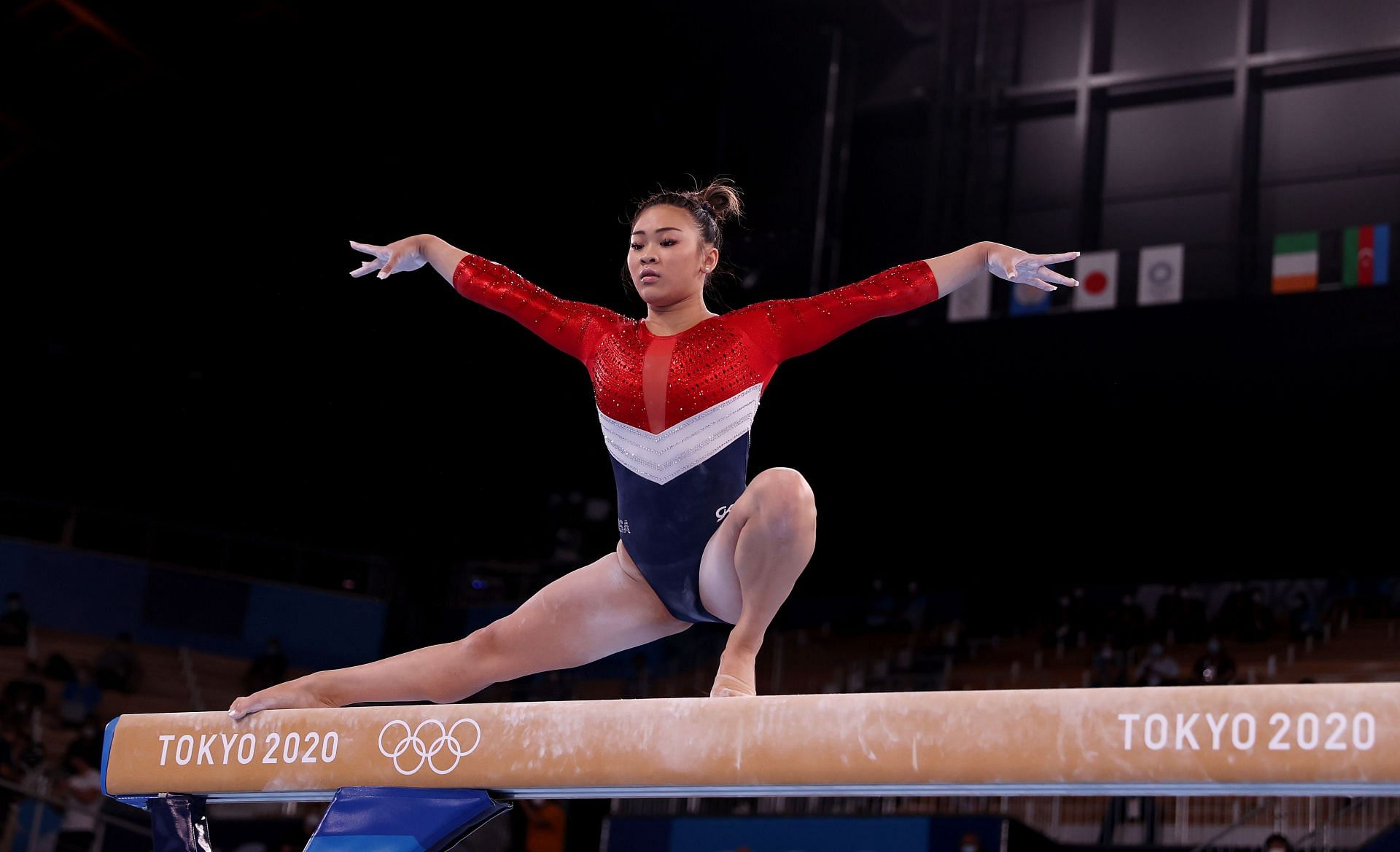 Suni Lee during Women&#039;s Team Finals (Gymnastics) of the Tokyo Olympics