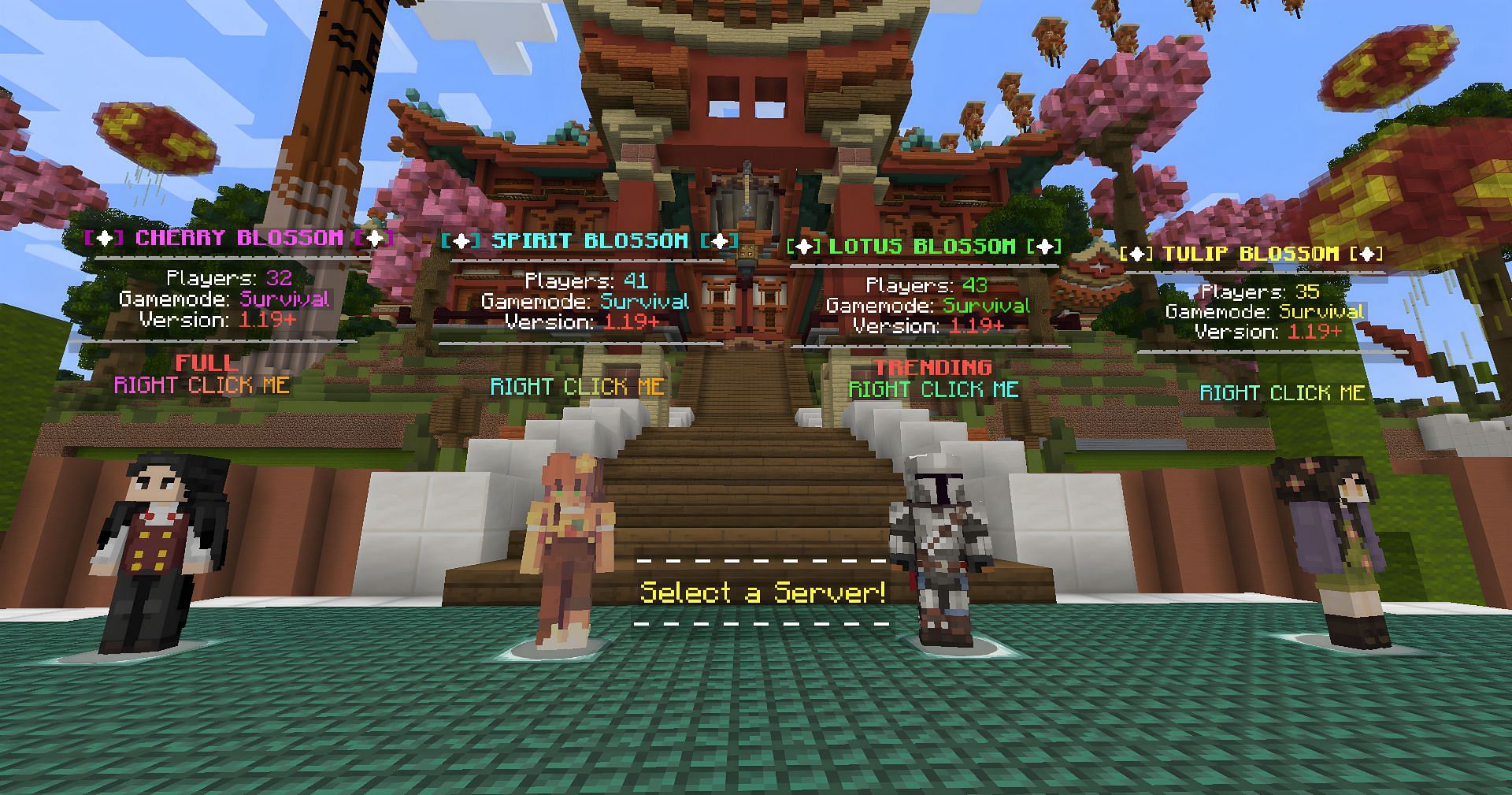 BlossomCraft is a fantastic no griefing survival server (Image via BlossomCraft)