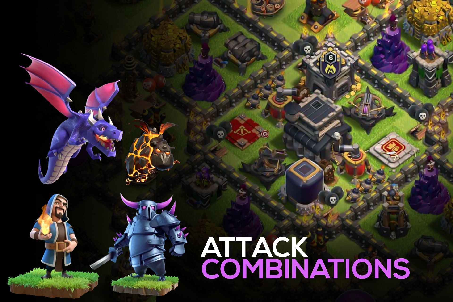 Best attack combinations to use in Clash of Clans for Town Hall 9 (Image via Sportskeeda)