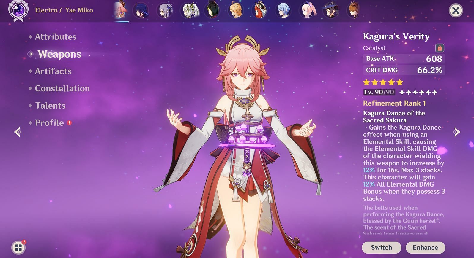 Genshin Impact Yae Miko build