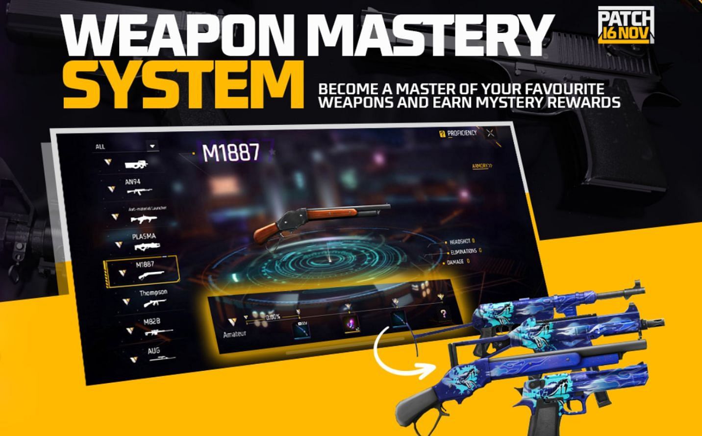 Brand new Weapon Mastery System (Image via Garena)