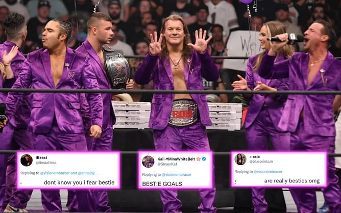 "BESTIE GOALS" - Wrestling world melts to clumsy moment between Jericho Appreciation Society member and AEW star