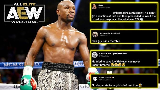 Twitter mocks top AEW star after he gets no reaction from the crowd at major boxing event headlined by Floyd Mayweather