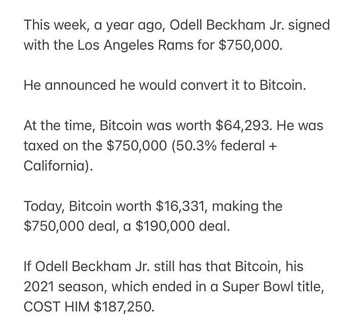 Future of Crypto? Odell Beckham Jr. Joins Aaron Rodgers as Latest Athlete  to Take Salary in Bitcoin