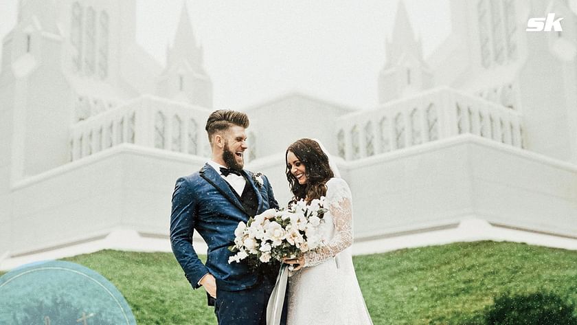 Nationals' Bryce Harper ecstatic to see bride on wedding day