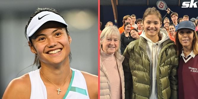 Emma Raducanu meets with British MP at an event to to promote well-being in sports