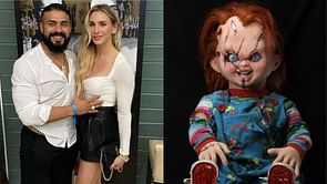 Photo: Charlotte Flair and Andrade dress up as Chucky and Joker for Halloween 2022