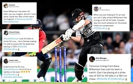 T20 World Cup 2022: "Absolute tuk tuk player" - Twitterati blame Kane Williamson's slow knock for New Zealand's 20-run loss to England