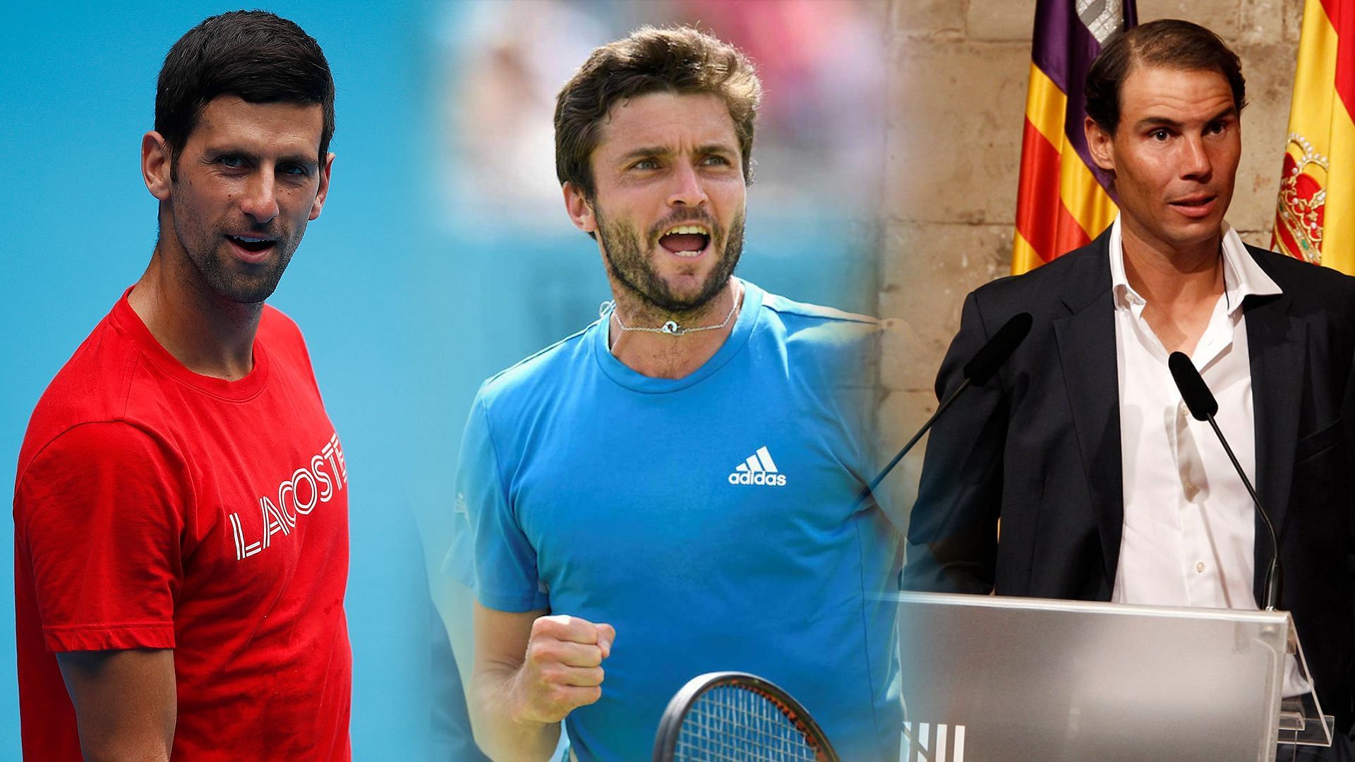 Gilles Simon (centre) has called time on his career.