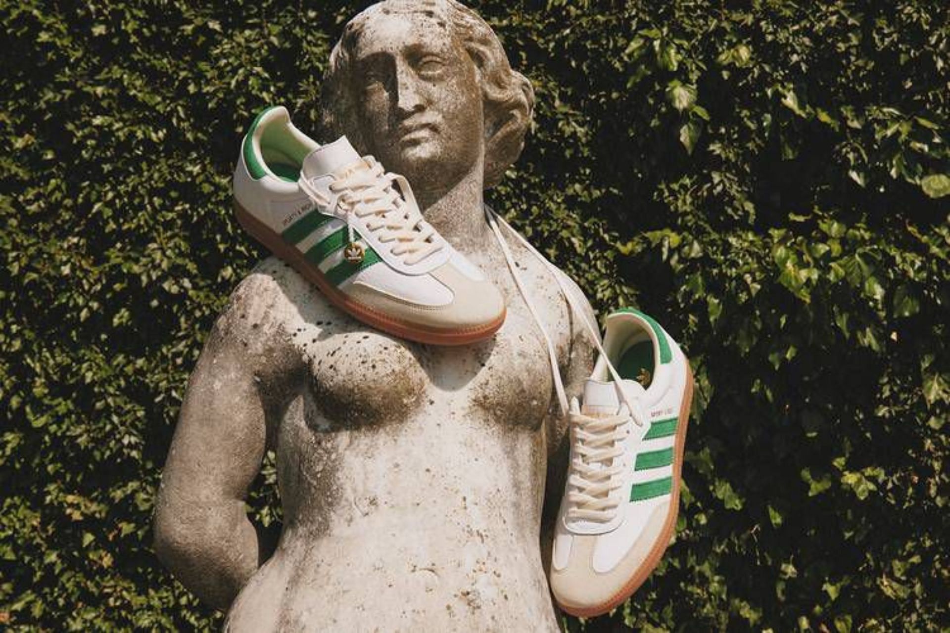 Sporty &amp; Rich x Adidas Originals collab collection offers Samba OG shoes (Image via Adidas)