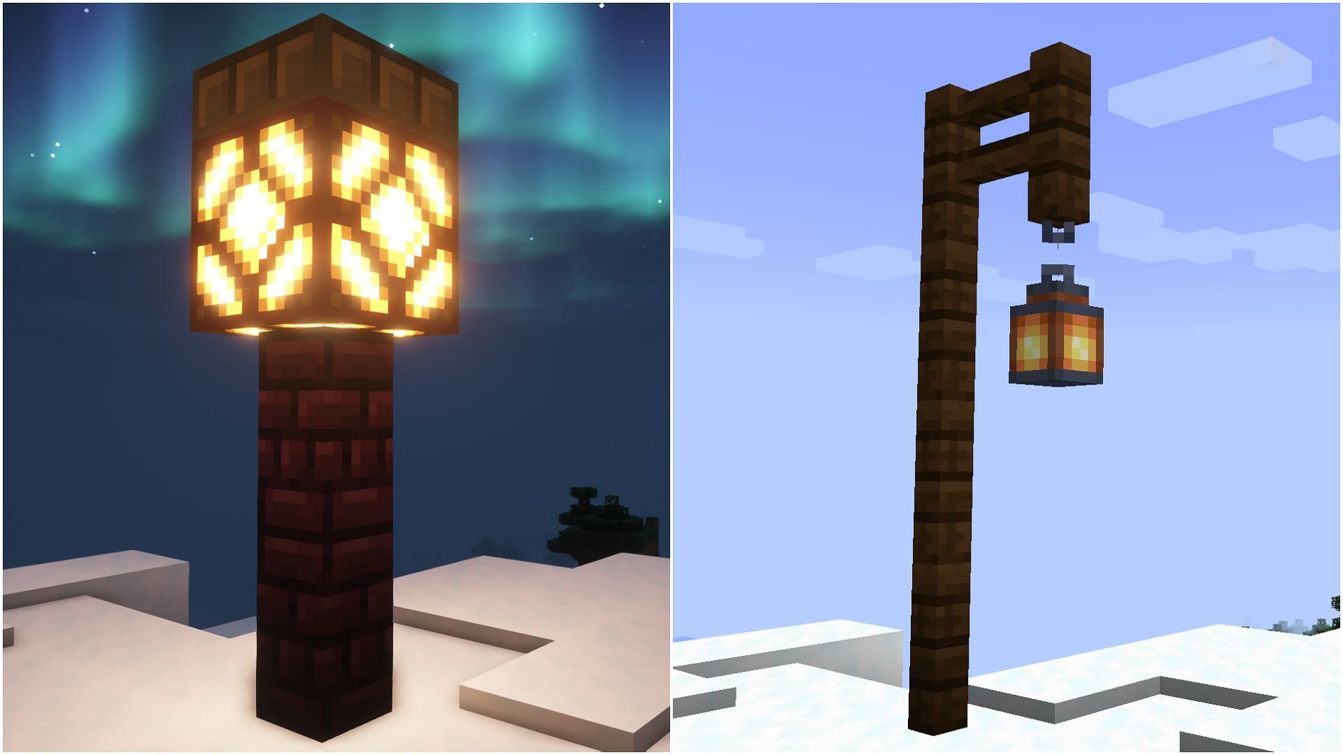 A few blocks that emit  a light level of 15 in Minecraft (Image via Sportskeeda)