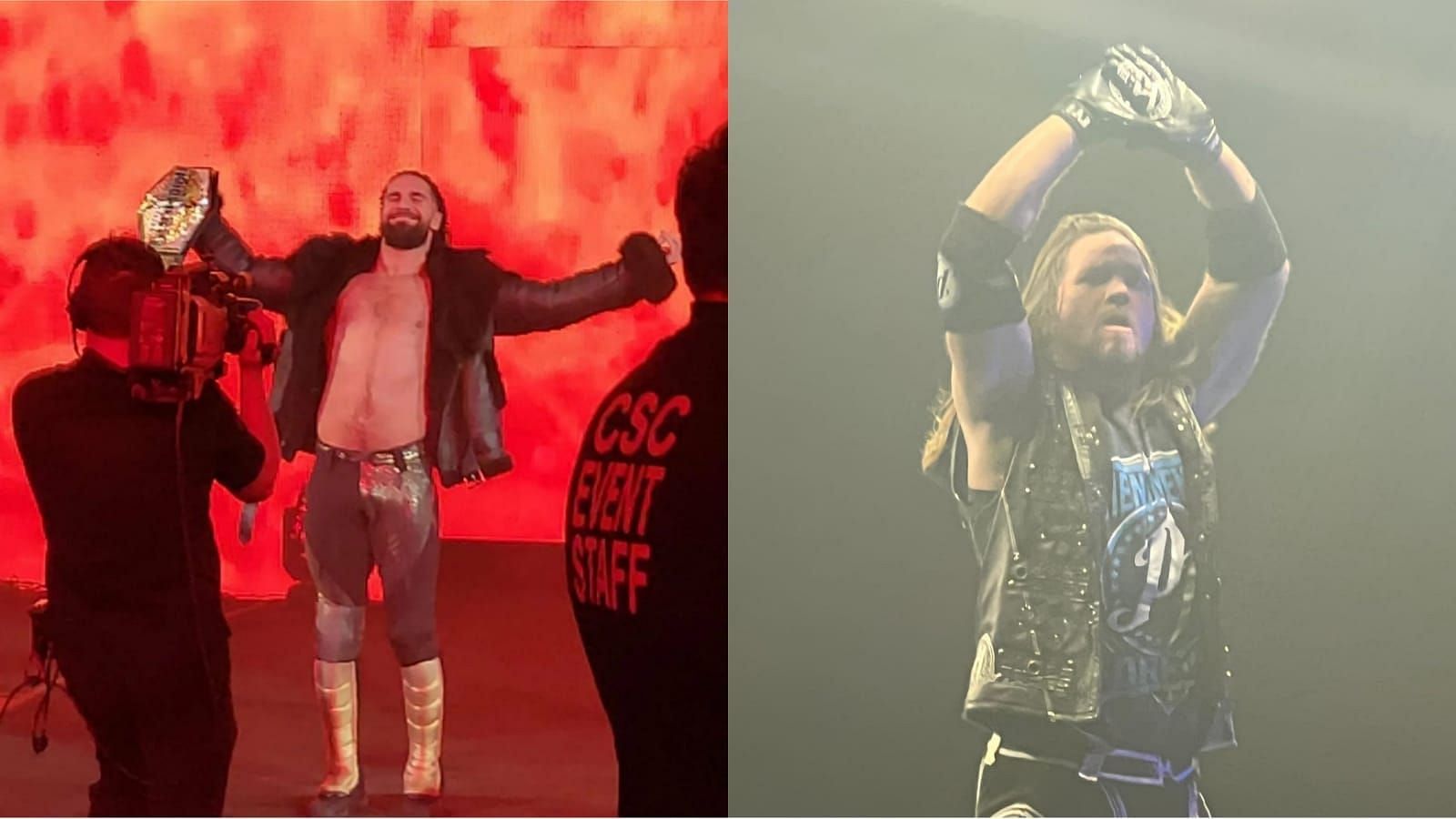 Seth Rollins (left) and AJ Styles (right)