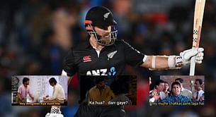“Kya hua? darr gye” – Fans react as Kane Williamson shines with unbeaten 94 against India in 1st ODI