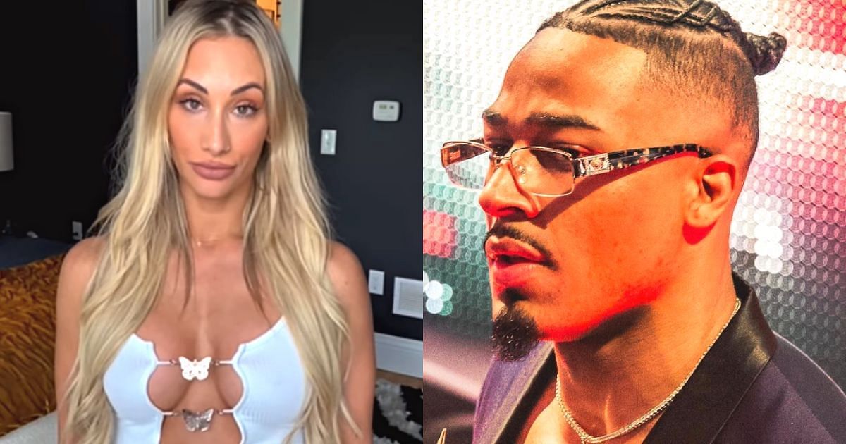 WWE Superstars Carmella and Carmelo Hayes.