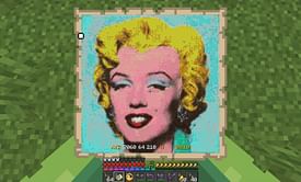 Minecraft player creates impressive map art featuring famous Marylin Monroe painting