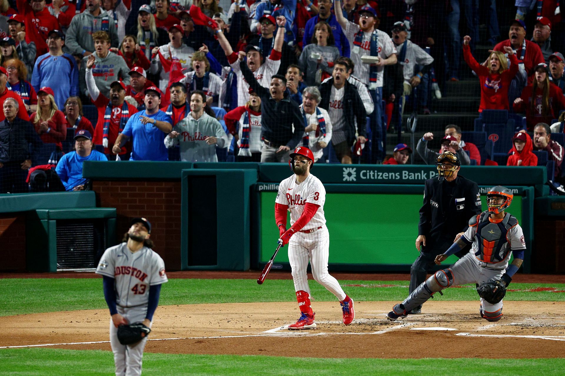 Bryce Harper uses a sledgehammer to mold his glove