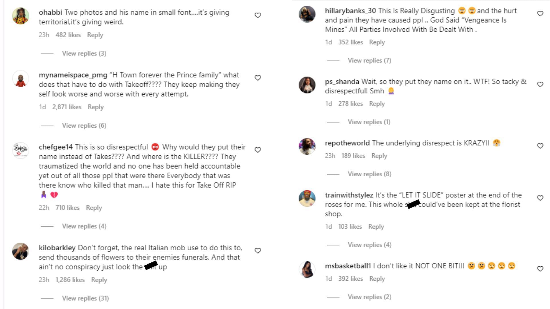 Netizens react to Memorial set up by J Prince 2/2 (image via Instagram)