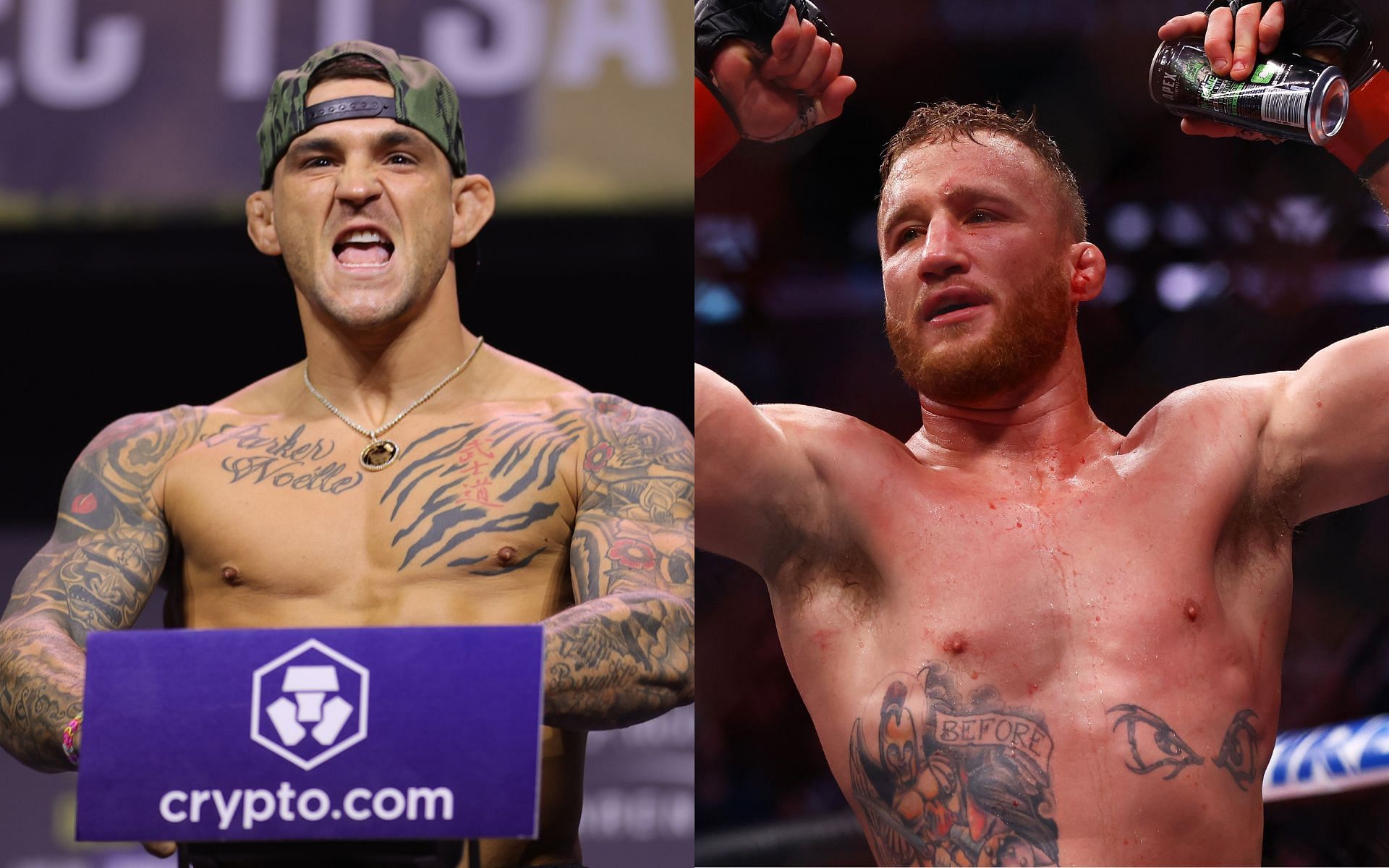 Dustin Poirier (left) and Justin Gaethje (right) (Image credits Getty Images)
