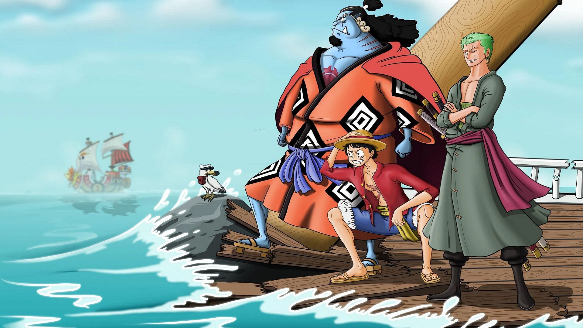 Many fans have started thinking that the Monster Trio now involves Luffy, Zoro, and Jinbe (Image via Eiichiro Oda/Shueisha, One Piece)