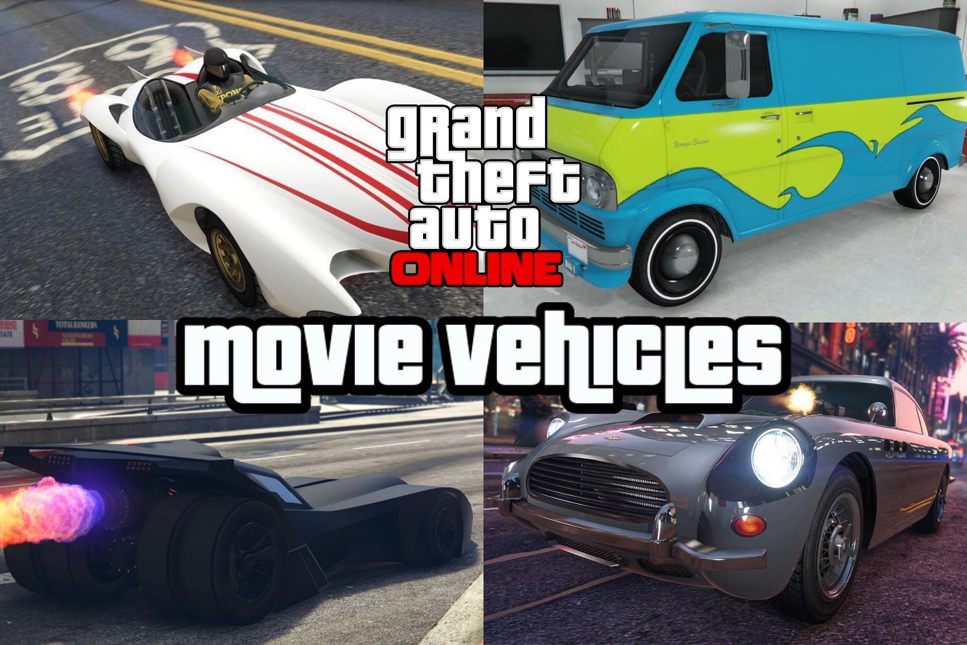Five GTA Online vehicles based on popular films (Images via GTA Base)