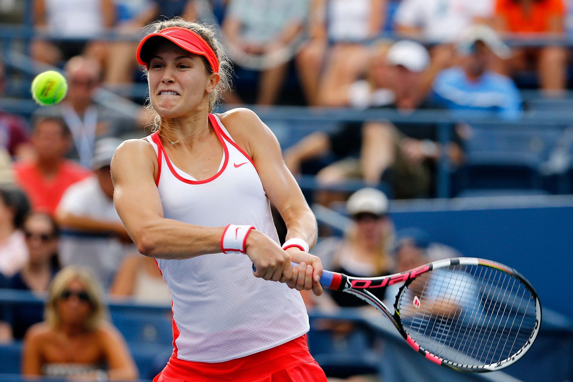 Eugenie Bouchard pictured during 2015 U.S. Open