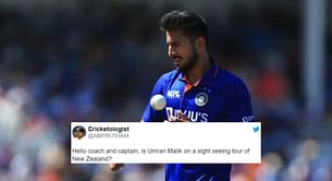 "Is Umran Malik on a sight seeing tour of New Zealand?" - Fans react as birthday boy ignored in the third T20I against New Zealand
