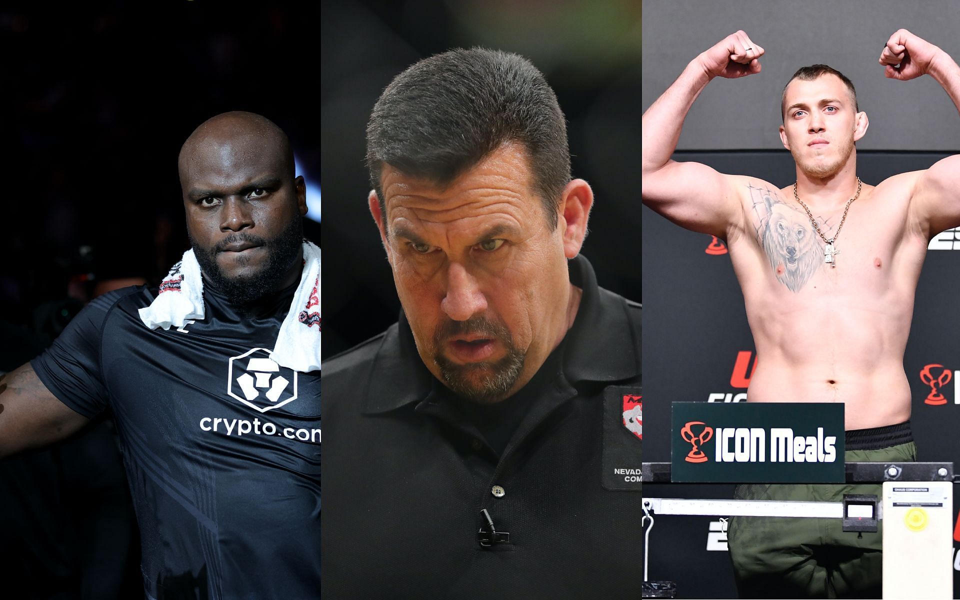 Derrick Lewis (left), John McCarthy (centre) and Sergey Spivak (right) [Image Courtesy: Getty Images]