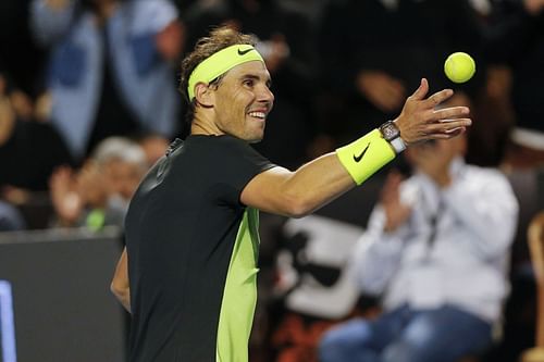 The 22-time Grand Slam winner during the Santiago leg of his Latin America tour.