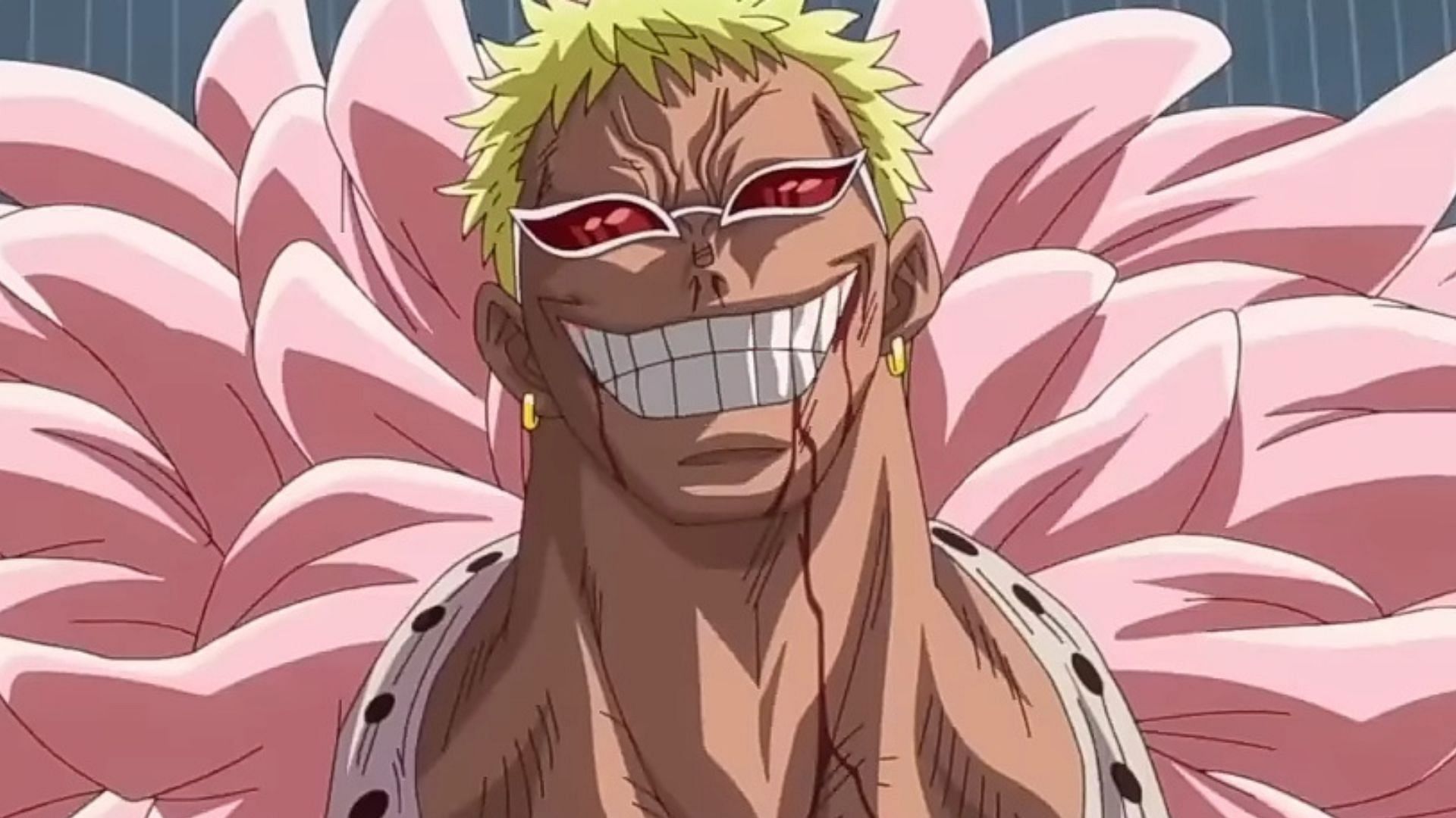 Donquixote Doflamingo as seen in the anime (Image via Toei Animation)