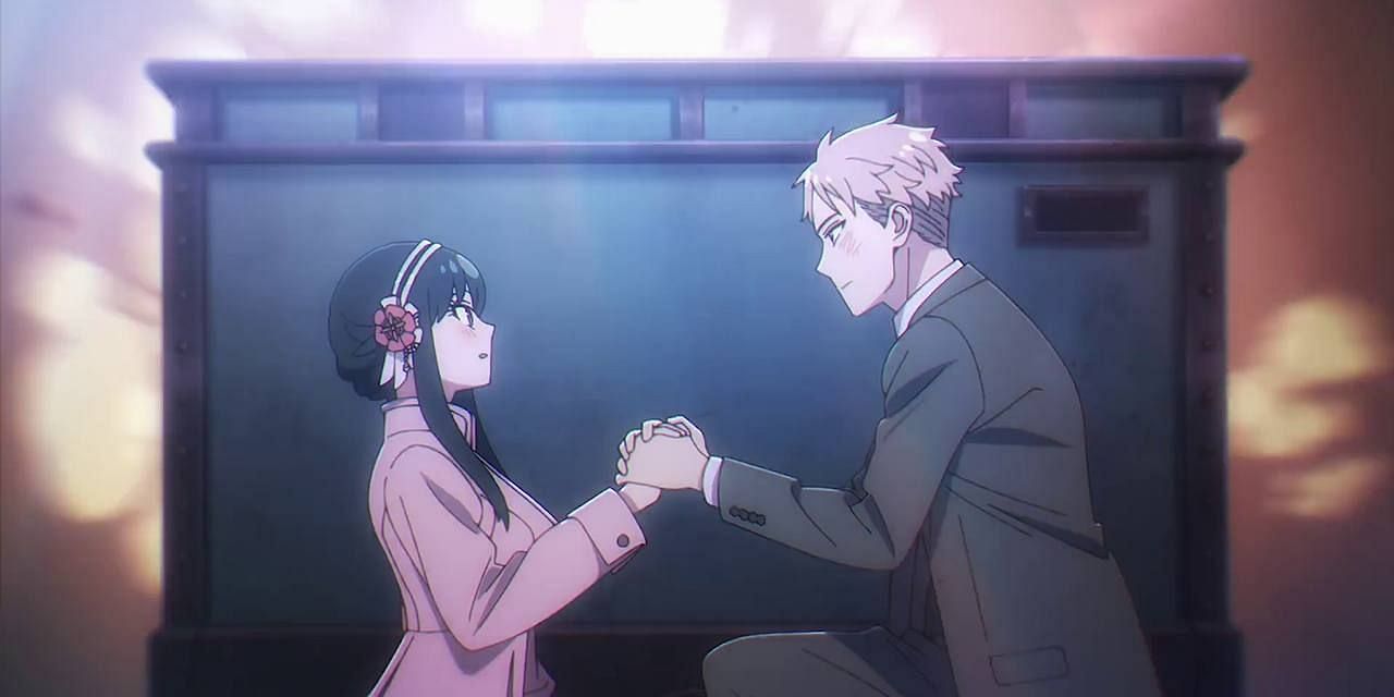 Loid and Yor&#039;s explosive marriage proposal (Image via Witstudio and Cloverworks)