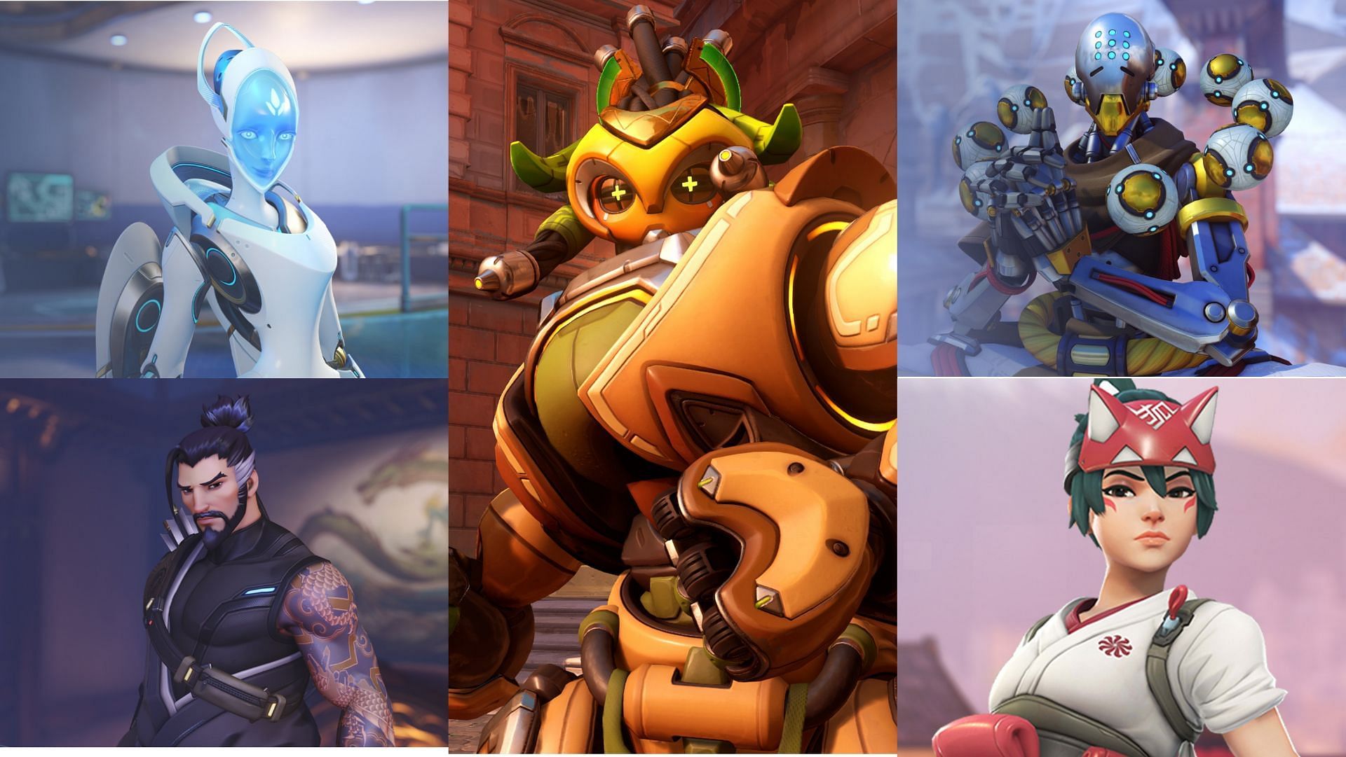 Using Hanzo and Echo to great effect in hybrid mode (Images via Blizzard Entertainment)