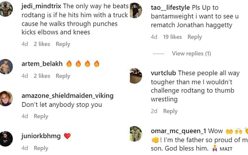 Fan comments on ONE's video of Joseph Lasiri's path to gold