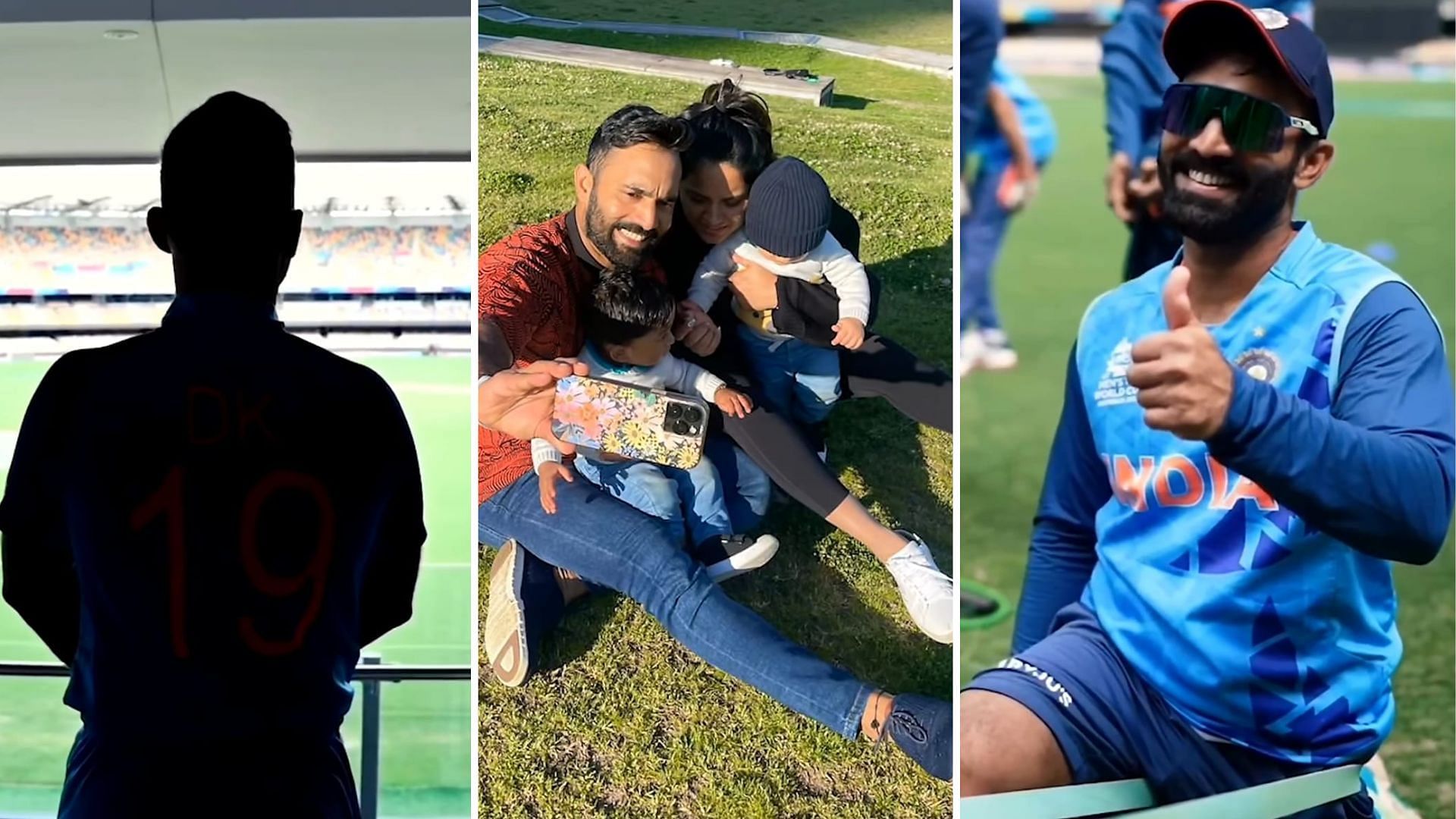 Snippets from the video posted by Dinesh Karthik on Instagram