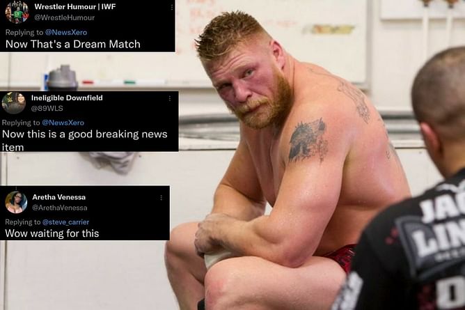 "Dream match of all dream matches"- Twitter erupts over the possibility of 35-year-old WWE star facing Brock Lesnar at WrestleMania
