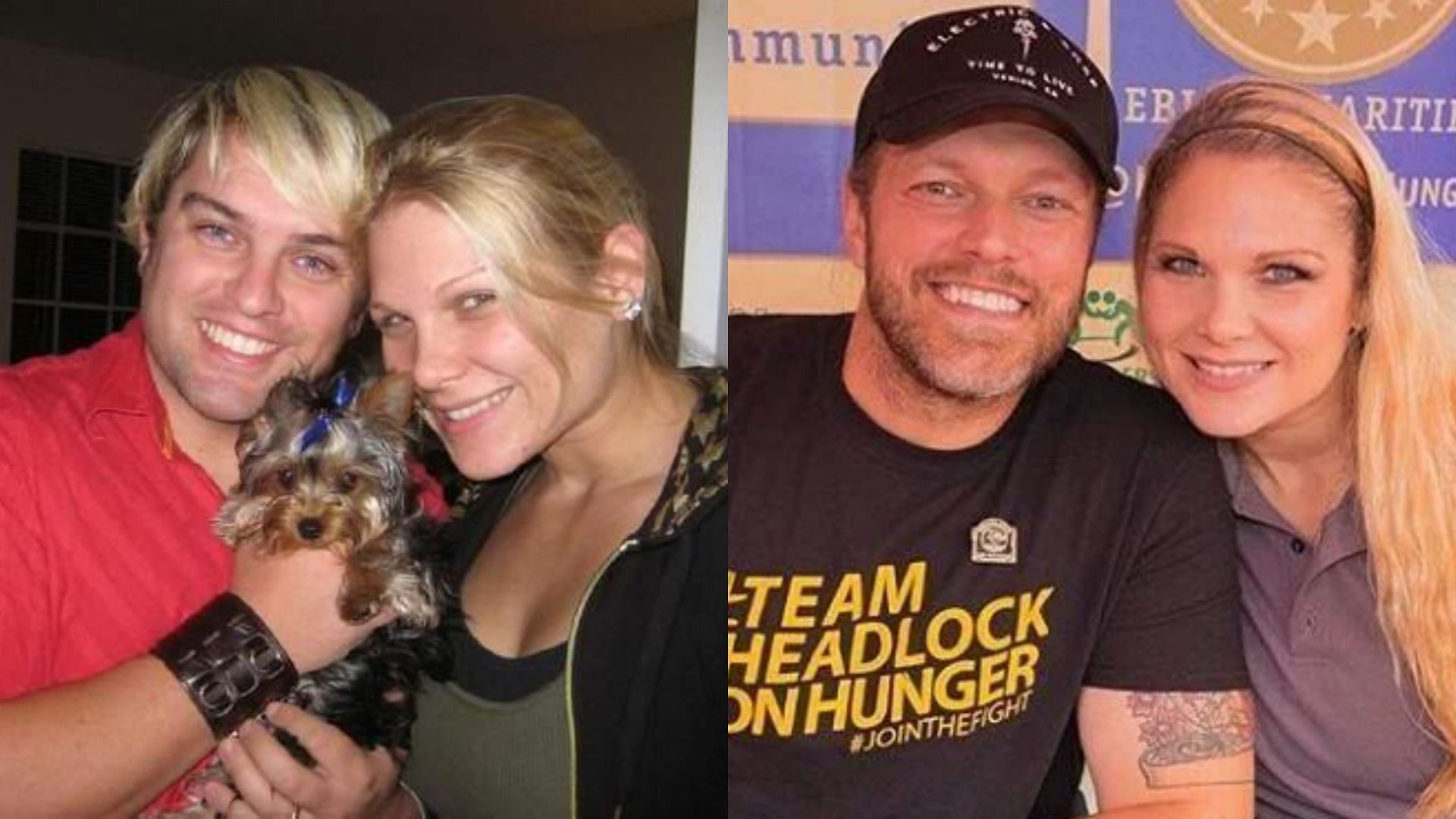 Beth Phoenix with Joey Knight (left) and Edge (right)