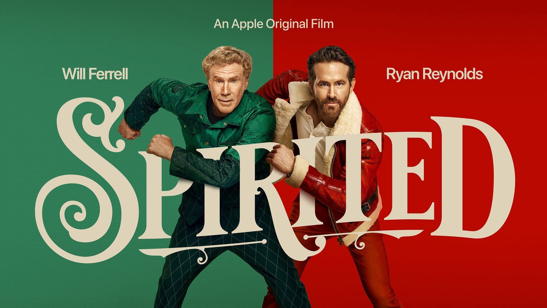 Will Ferrell and Ryan Reynolds star in Spirited. (Photo via Apple TV+)