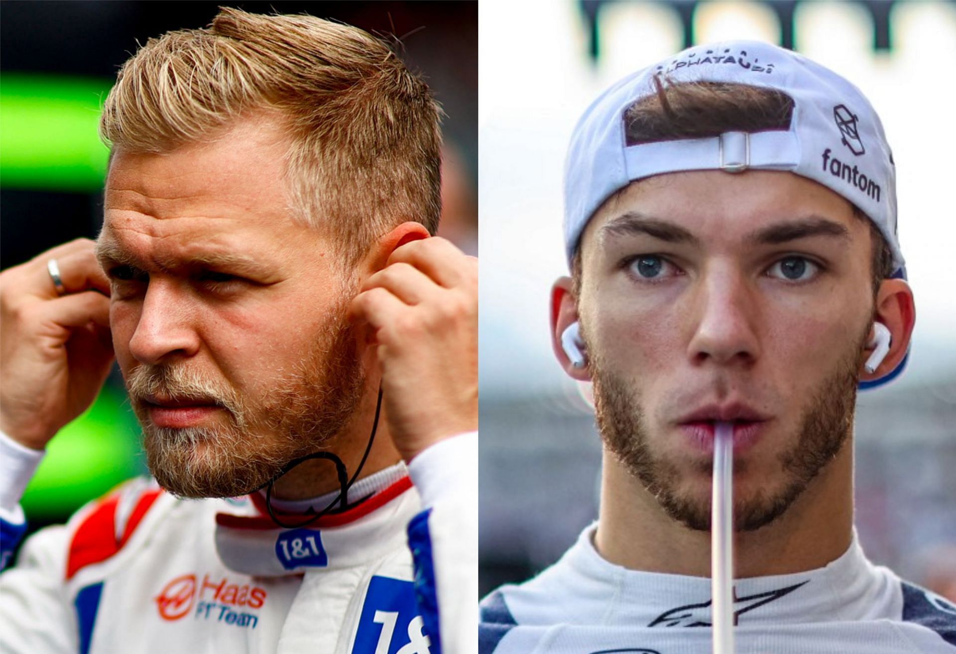 Kevin Magnussen (L) and Pierre Gasly (R)