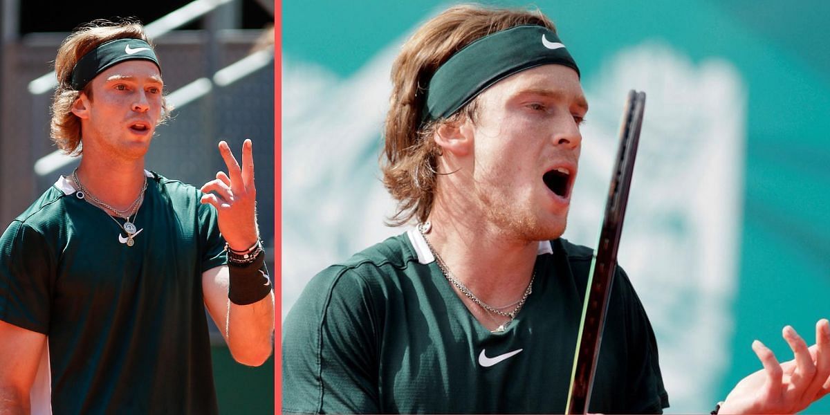 Andrey Rublev lashes out at chair umpire over bad line calls; Images used for representation