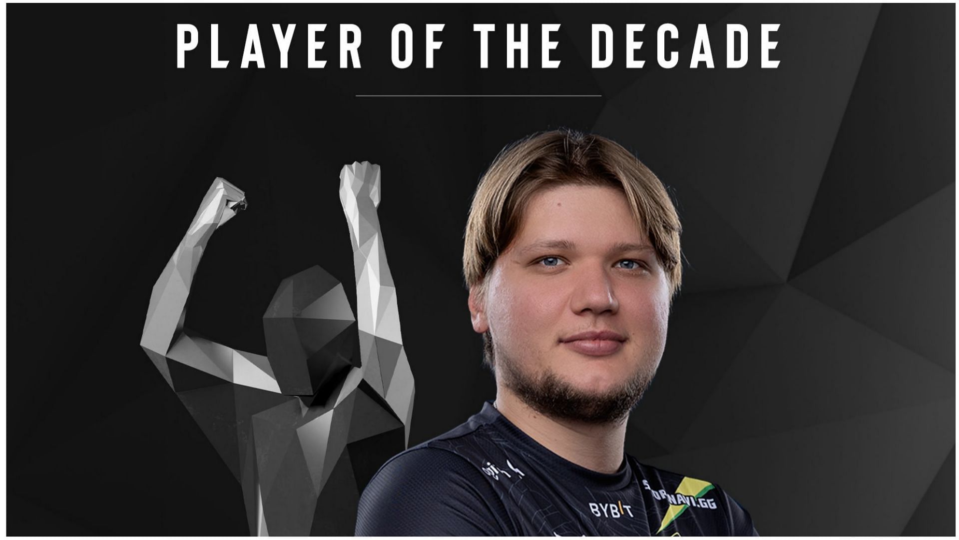 Natus Vincere AWPer s1mple was awarded with the honor of CS:GO Player of the Decade (Image via ESL/Twitter)