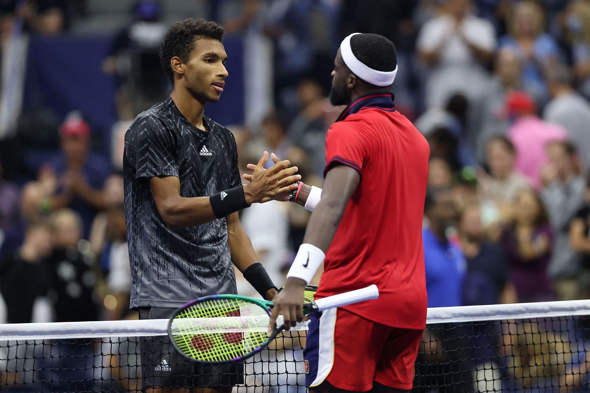 Felix Auger-Aliassime and Frances Tiafoe at the 2021 US Open.