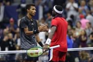 Felix Auger-Aliassime and Frances Tiafoe at the 2021 US Open.