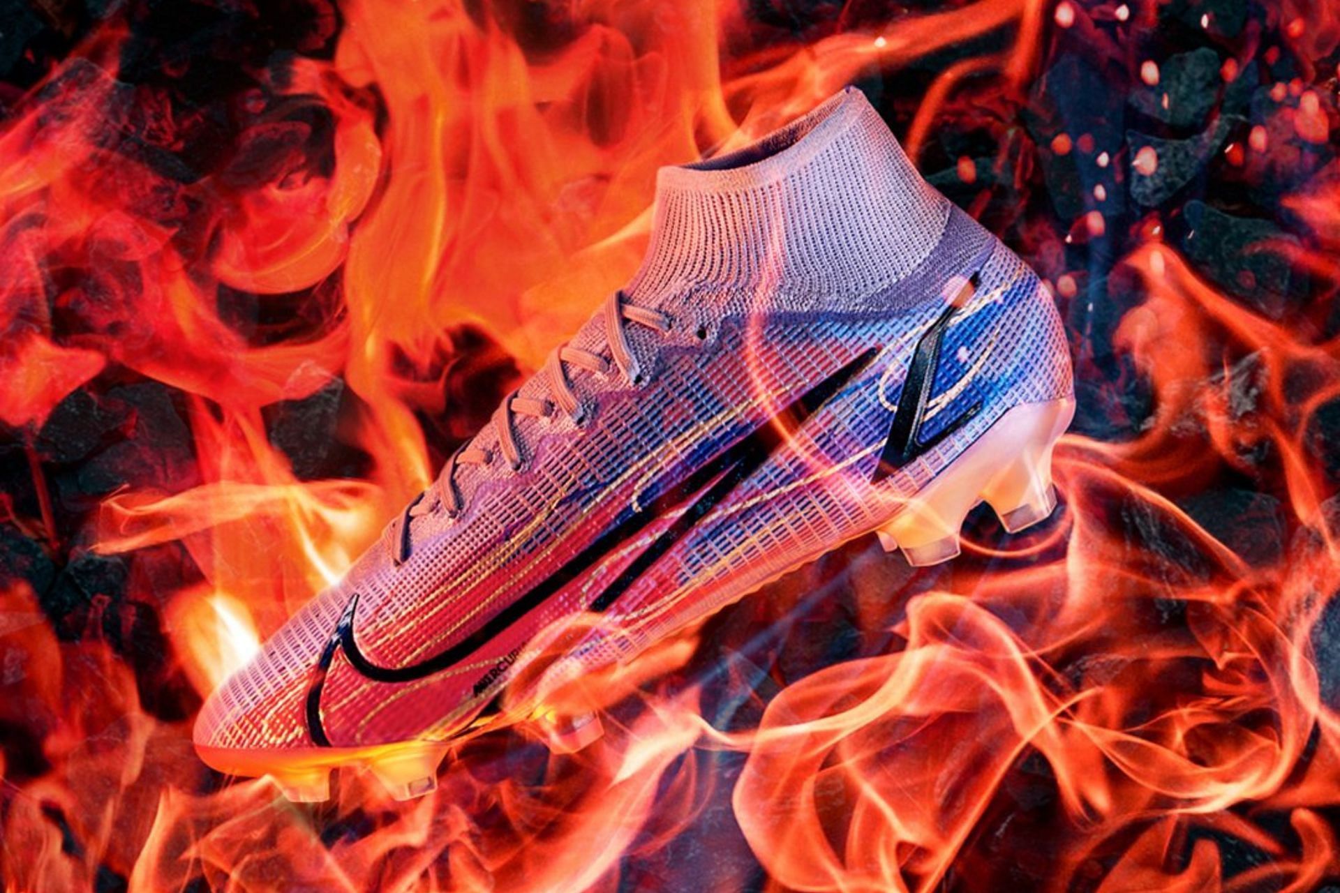 Take a closer look at the KM Flames football cleats (Image via Twitter/@ProD_Soccer)
