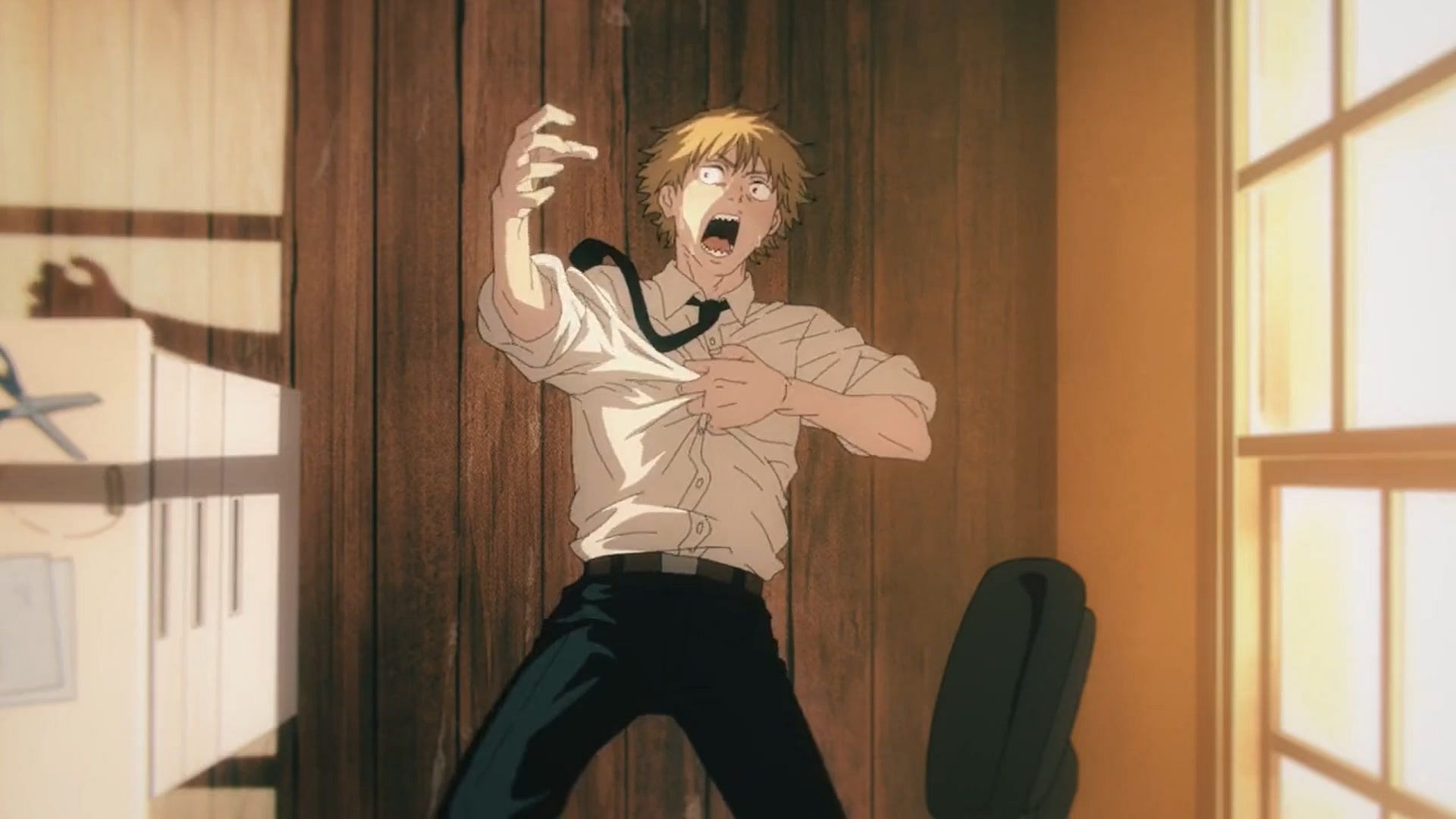 Denji as seen in Chainsaw Man anime (Image via MAPPA)